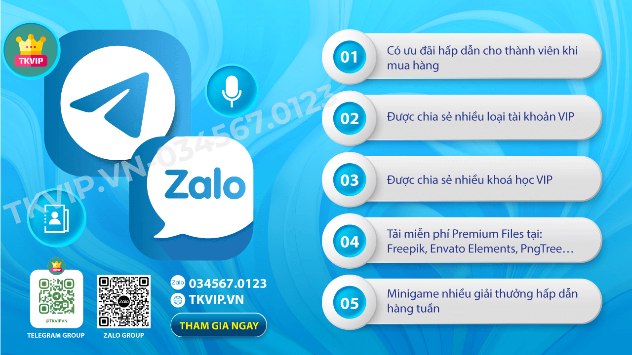 Group Zalo/Telegram chia sẻ tài khoản VIP