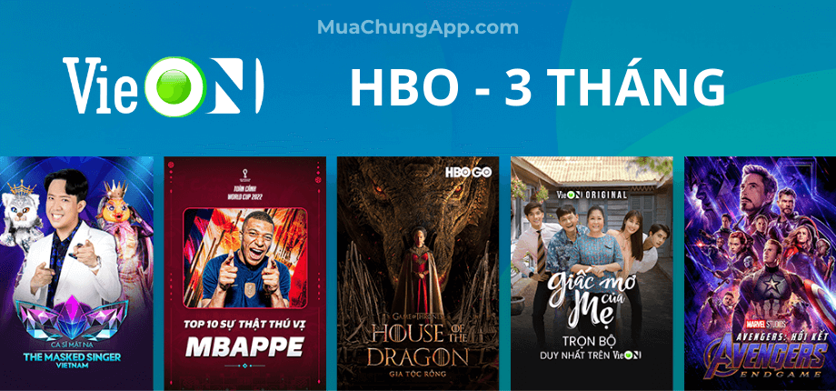 VieON HBO GO giá rẻ 3 tháng