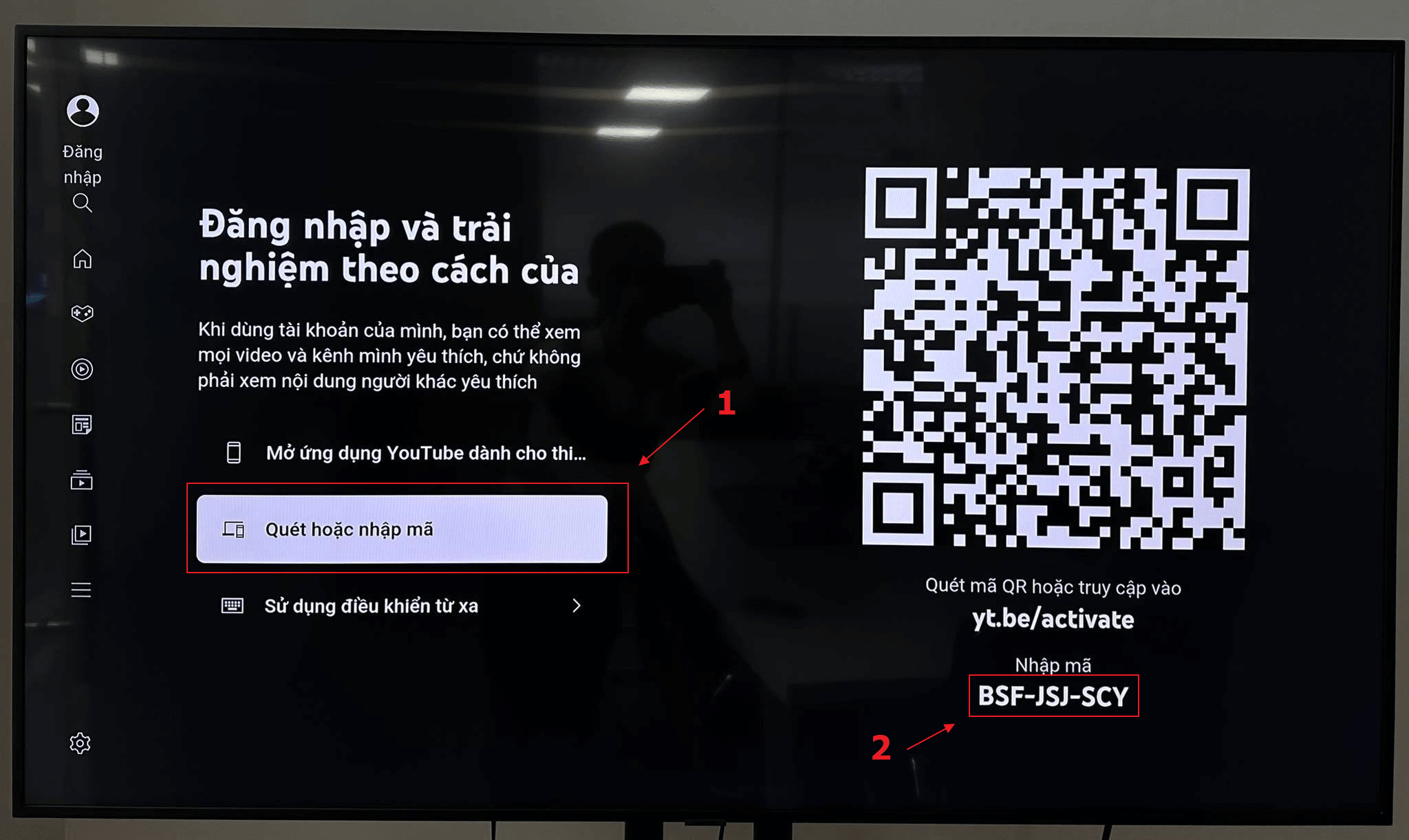 Kích hoạt YouTube Premium trên TV